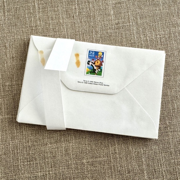 Vintage Sylvester & Tweety Stationery in Collectible Tin & Collectible Stamps - Picture 6 of 11